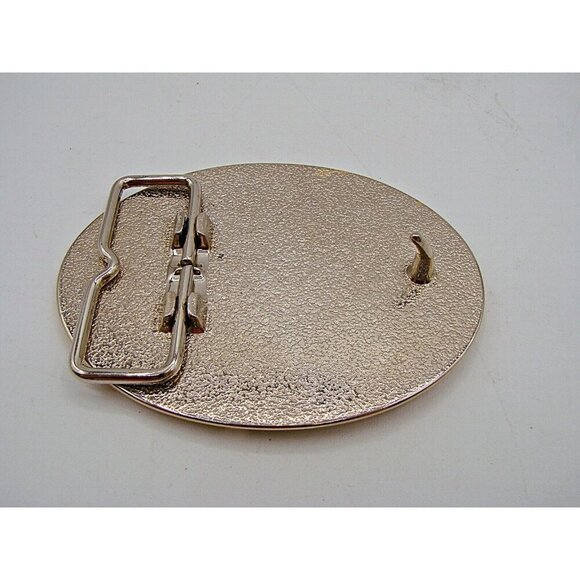 Patriotic American Soaring Eagle Sunburst Rhinestone Belt Buckle Gold Tone Brass - Picture 5 of 11